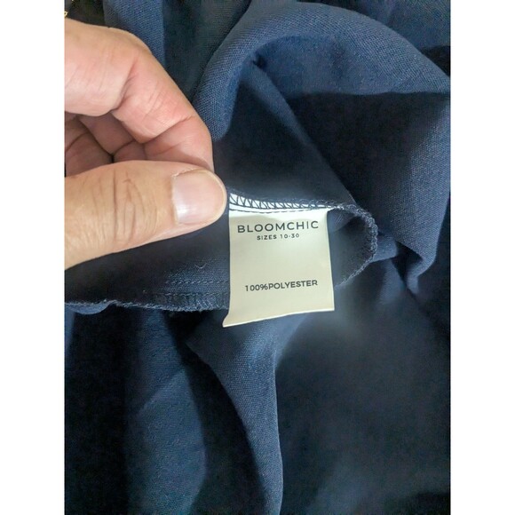 Bloomchic Black Gold Stars Button Pocket Wrap Split Ruffles Maxi Dress 30 - Picture 9 of 10